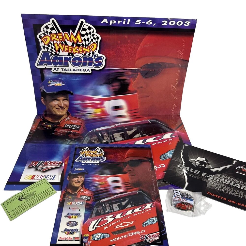 Talladega Aaron's dream weekend April 5 - 6- 2003 NASCAR Race Program Dale Jr.